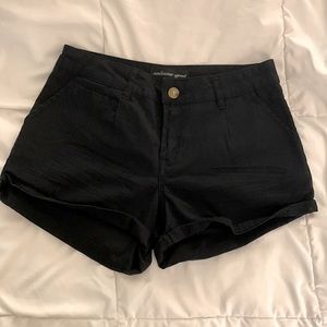 Black Denim Shorts